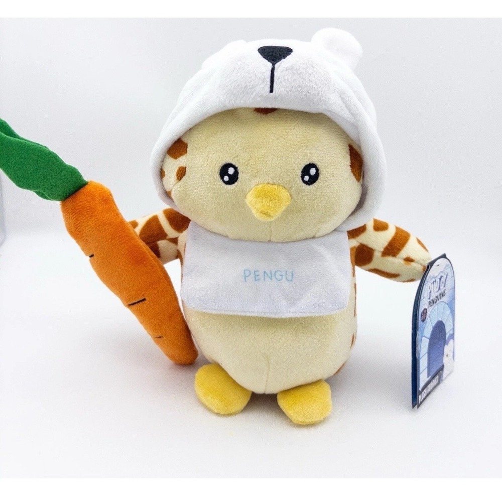Pudgy Penguins Plush Buddie (1) with Giraffe Skin and a‎ Teddy Bear Hat